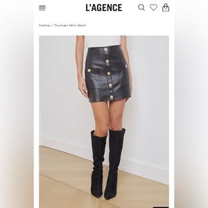 L’AGENCE Truman black mini skirt. SOLD OUT ONLINE New w/Tags
